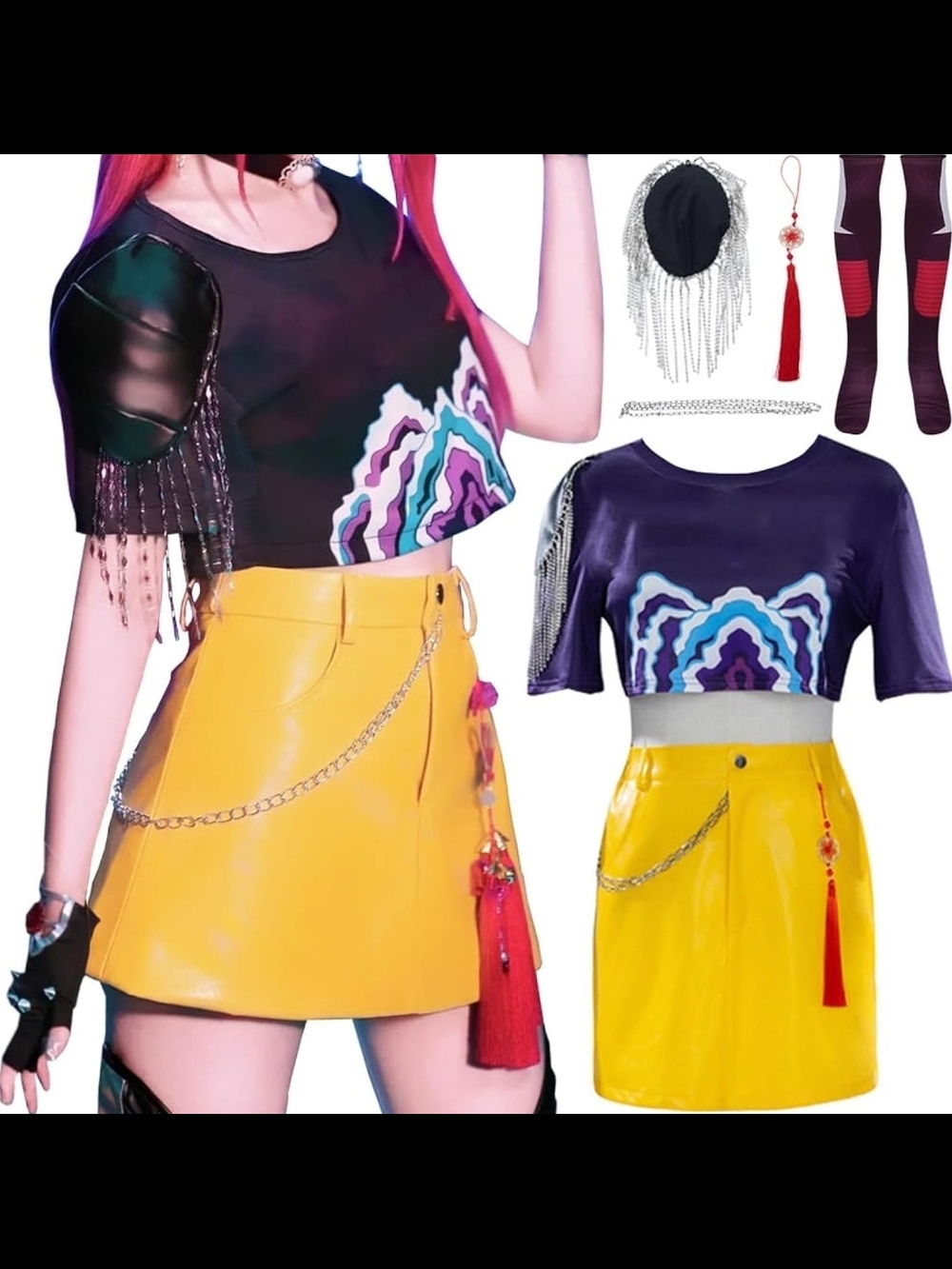 Women Costume Movie Uniform Outfit With Socks Halloween XX-Large